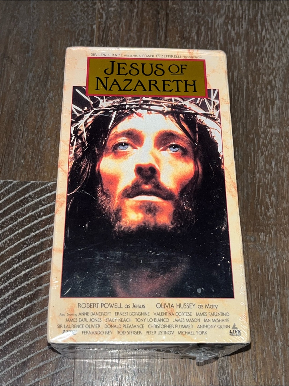 Brand New Factory Sealed JESUS OF NAZARETH SET OF 3 VHS Tapes 1992 Vintage